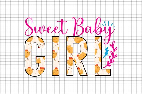 Sweet Baby Girl Sublimation Graphic By Mightypejes Creative Fabrica