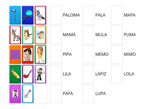 SÍLABAS COMBINADAS G2 Une las parejas