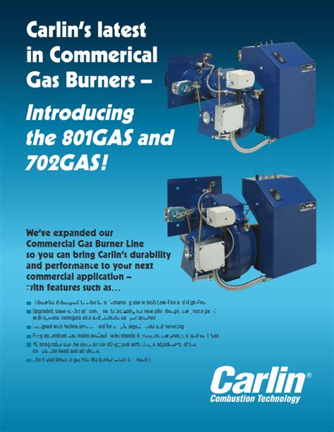 801gas And 702gas Product Sheet Carlin Combustion Technology