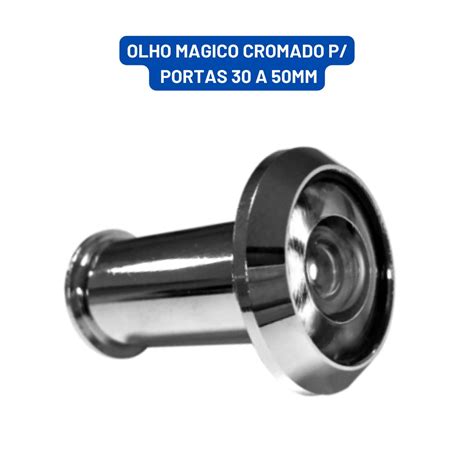 Kit 4 pc Visor para Porta Olho Mágico Portão 30 a 50mm Cromado Rayco