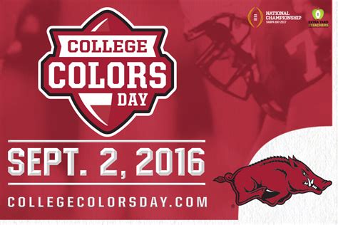 National Launch Of College Colors Day This Friday | Arkansas Razorbacks