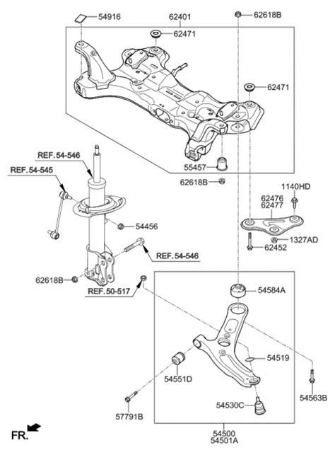 Front Suspension Crossmember 2018 Kia Forte