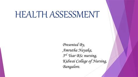 Health Assessment Ppt