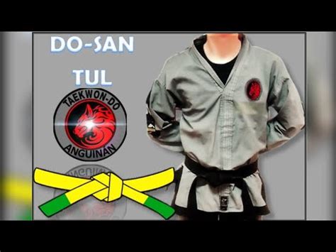 Forma Cinturón Amarillo Punta Verde Do San Tul Estilo Taekwon Do