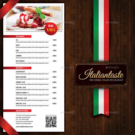 Italian Menu Designs - 19+ Examples, Word, Publisher, Photoshop