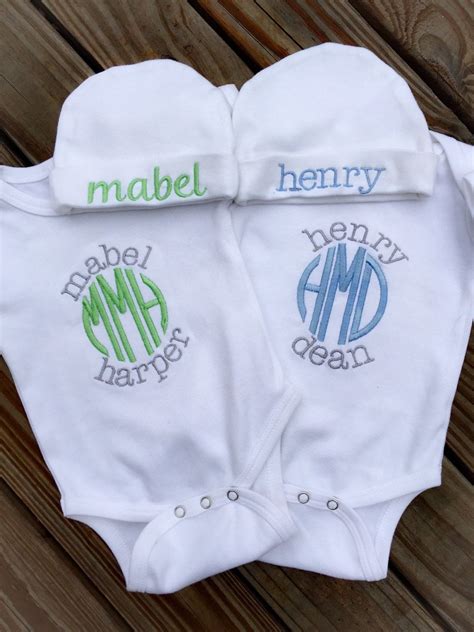 Monogrammed Baby Onesie Personalized New Baby Onesie Etsy Baby