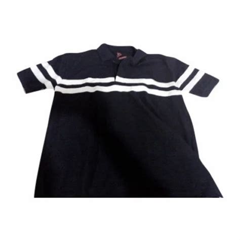 Black Plain Polo Neck T Shirt Size Medium And Large At Rs 220 Piece