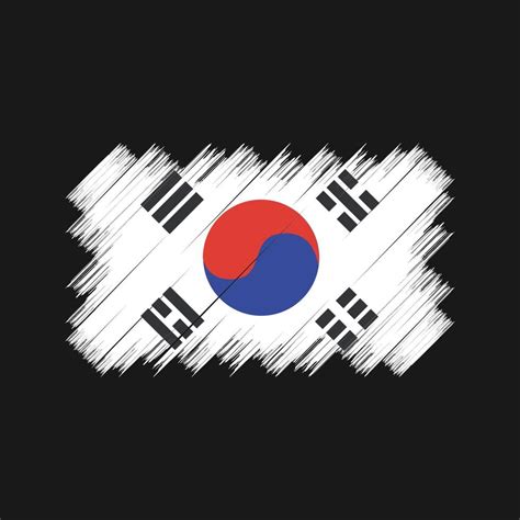 South Korea Flag Brush National Flag 11166562 Vector Art At Vecteezy