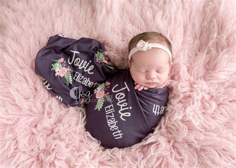 Baby Girl Blanket Name Blanket Personalized Blanket Baby Name Rose