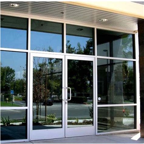 New Design Exterior Outdoor Swing Spring Aluminum Glass Doors Aluminum Double Swing Door And