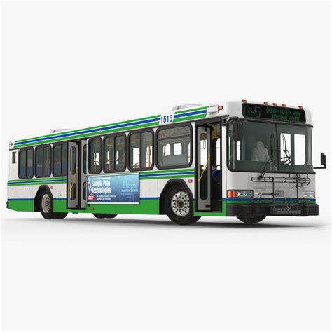 Gillig Low Floor Advantage Bus Simple Interior 3D Model $99 - .3ds