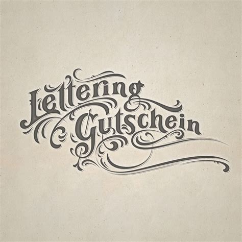 Gutschein Lettering Vintage Robert Bree