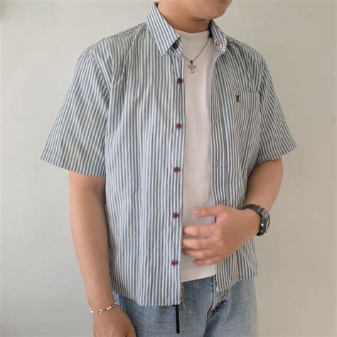 Collar Shirt Boxy Fit Kemeja Boxy Crop Kemeja Gen Z On Carousell