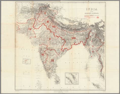 Composite Map India And Adjacent Countries East And West Sheets David Rumsey Historical Map