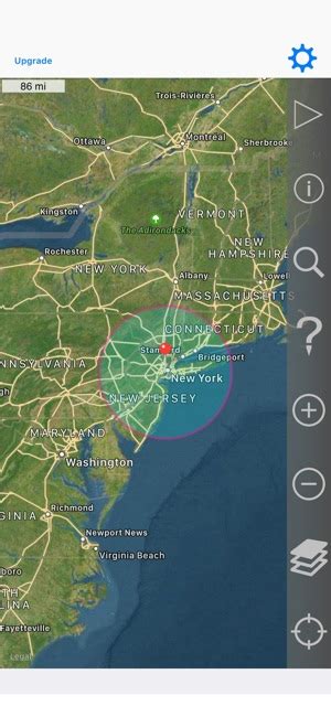 air radius miles map retpadr