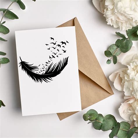 Feather Birds Svg Feather Svg Bundle Flock Of Birds Feather Svg Flying