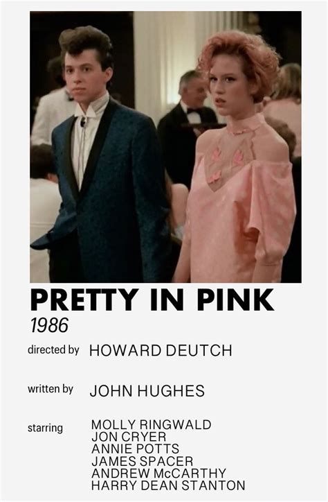 Pretty In Pink Minimalistic Movie Poster Film Posters Minimalist Film Posters Vintage Iconic