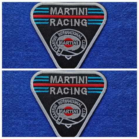 A Pair Of Motor Car Racing Patches Sew Iron On Badges Martini