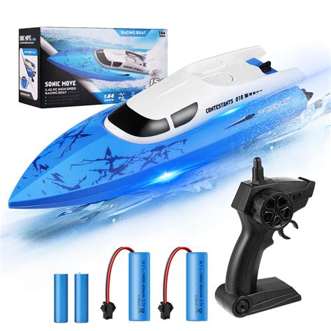 Anpro RC Boat 20+ MPH 2.4G Remote Control Boat Waterproof Racing Boats ...