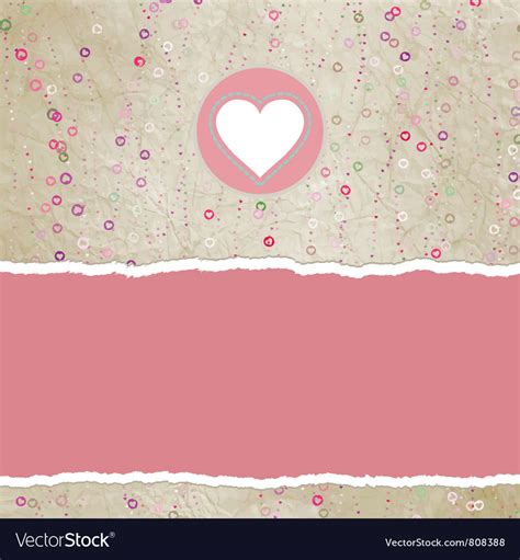 Valentines heart card Royalty Free Vector Image