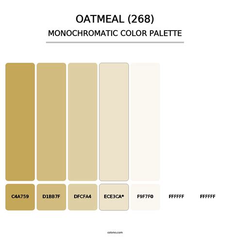 Benjamin Moore Oatmeal 268 Paint Coordinating Colors And Palettes