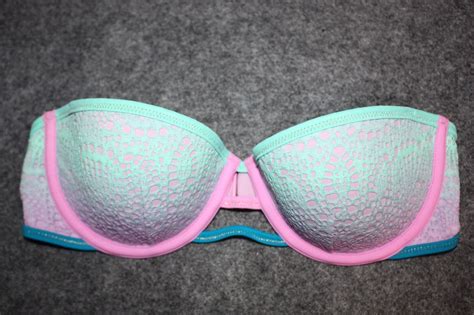 Victorias Secret The Flirt Bandeau Bikini Top Cool Ombre Crochet Lace