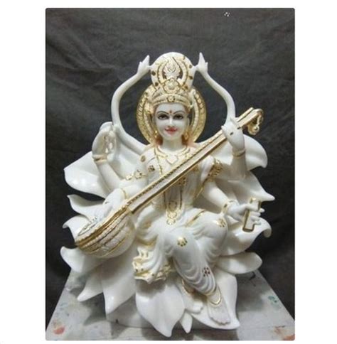 Eco-friendly White Marble Goddess Saraswati Statue at Best Price in ...