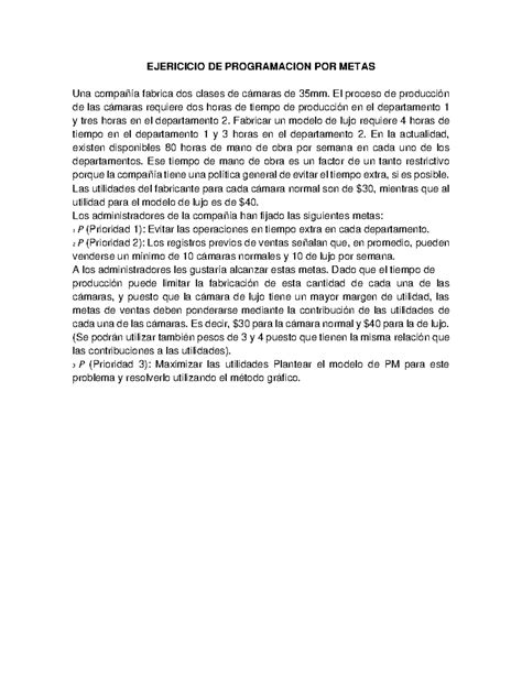 Ejemplos De Programacion Por Metas 7