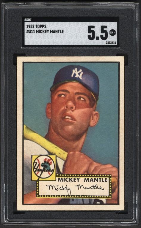 1952 Topps Mickey Mantle SGC EX+ 5.5