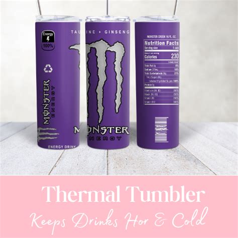 TUMBLER | PURPLE MONSTER ENERGY | DRINK – Made By Foxy