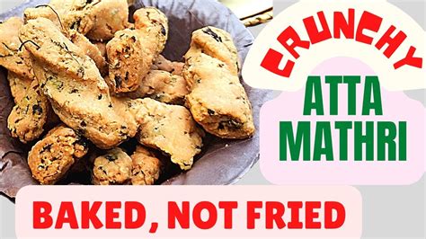 Baked Methi Atta Mathri Namkeen Snacks Recipe In Airfryer Youtube