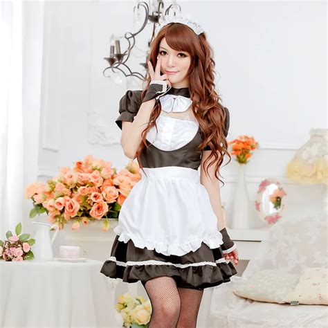 New Style Sexy Adult Black Waitress Erotic Maid Halloween Outfit