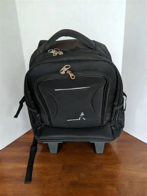 JOHNNIE WALKER TWO Wheels Luggage Backpack Rare Black Computer Pocket