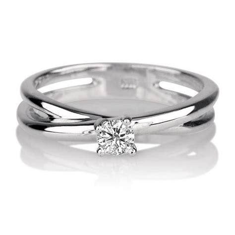 Split Shank Engagement Ring, Diamond Ring, 14K White Gold Ring ...