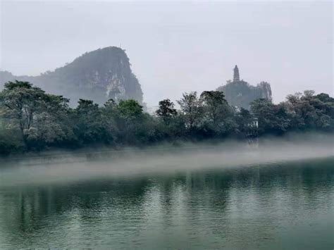 桂林再现烟雨漓江美景 如梦如幻天下