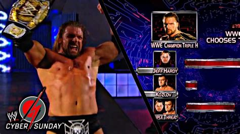 Triple H Vs Jeff Hardy Cyber Sunday Highlights Youtube