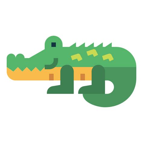 Crocodile Smalllikeart Flat icon