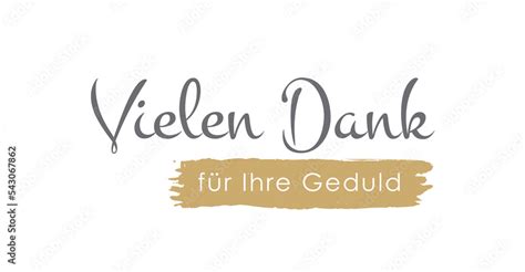 Vielen Dank F R Ihre Geduld Stock Vector Adobe Stock