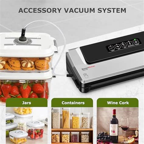 Bonsenkitchen Vacuum Sealer Machine Compact Food Sealer Machine With