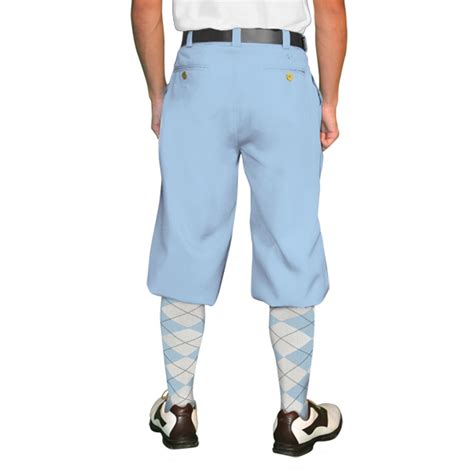 Mens Golf Knickers | Cotton/Ramie | Light Blue