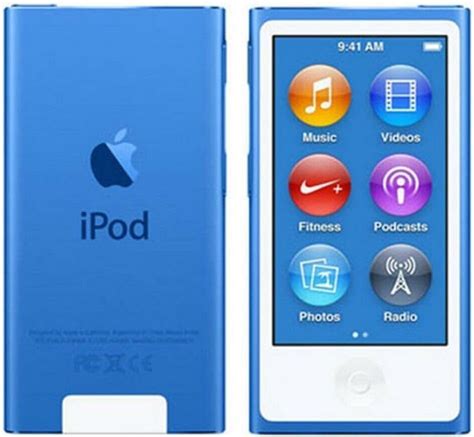 Music Player Ipod Nano 7th Generation 16gb Silver Packaged In Plain White Box