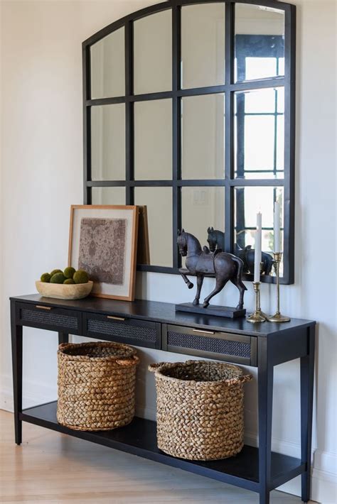 Woven Drawer Console Table Black Curated On Ltk In Haus