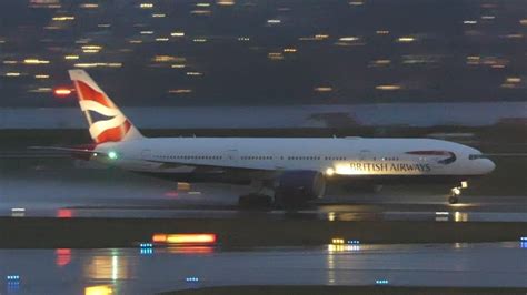 British Airways Boeing Er G Raes Takeoff From Pdx Youtube