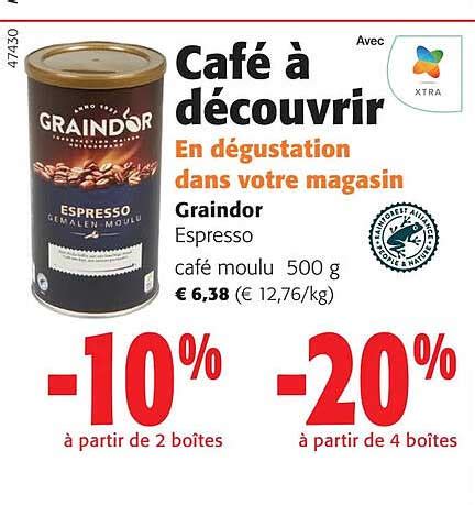 Promo Graindor Espresso Café Moulu chez Colruyt iCatalogue fr