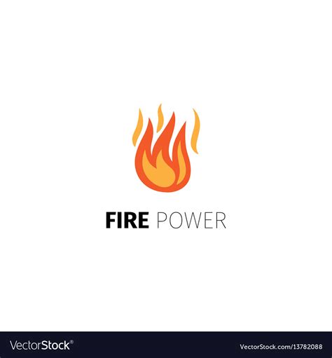 Fire power logo template Royalty Free Vector Image