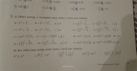 Plss Pilne Prosz O Pomoc Wiczenia Do Matematyki Klasa Matematyka