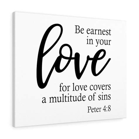 Scripture Walls Love For Love Peter 48 Bible Verse Canvas Christian