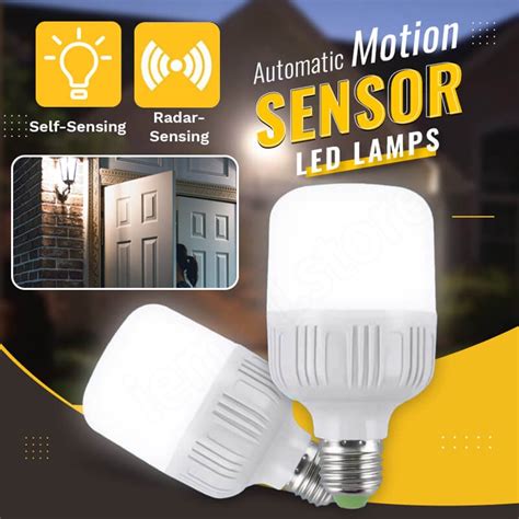 Sensor De Movimento Autom Tico V Luzes Led Externa W W Som E Luz