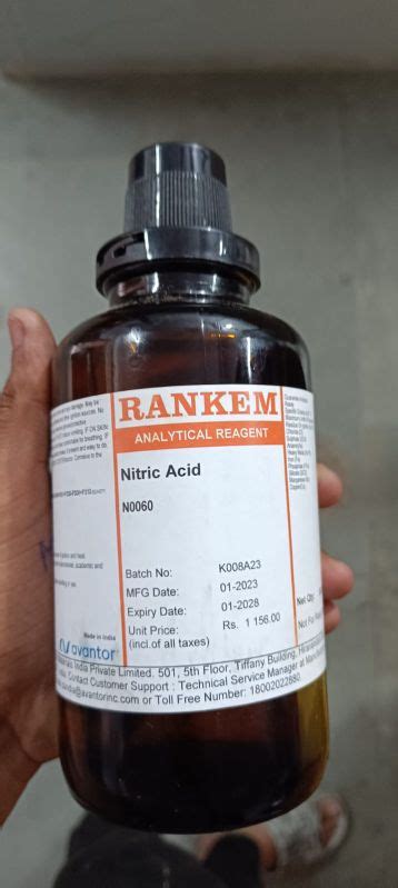 Liquid Nitric Acid For Industrial Purity At Rs Bottle In