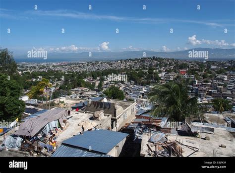 port au prince capital city  haiti stock photo alamy